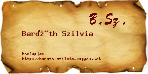 Baráth Szilvia névjegykártya