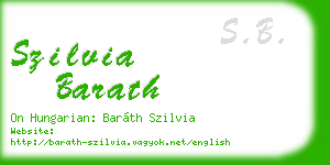 szilvia barath business card